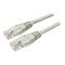 Фото-1 Патч-корд Cablexpert UTP Cat 5e PP10-50M 50 м, крупный план двух коннекторов; серый кабель, прозрачные RJ-45, видны цветные жилы и литые вводы; изображение помогает оценить тип оконцовки для длинного сетевого кабеля.