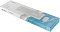 Фото-7 Комплект клавиатура и мышь A4Tech FG1012 White — коробка упаковки, вид под углом: бело-голубой бокс с изображением клавиатуры и мыши и маркировкой FG1012; нужно для демонстрации упаковки и названия модели на странице товара.