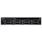 Фото-1 Сервер Dell PowerEdge R750xs, вид спереди, передняя панель с 8 корзинами 3,5" и решёткой вентиляции сверху, справа блок индикации и элементы управления, корпус чёрный.