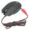 Фото-9 Проводная мышь A4Tech Bloody Q80 Black с кабелем и USB-разъёмом, вид сверху под углом в чёрном цвете; на фото видны оплётка кабеля, фиксатор-липучка и красный USB-коннектор. Полезно для страницы товара, потому что показывает комплектный кабель и тип подключения.