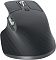 Фото-2 Беспроводная мышь Logitech MX Master 3S, вид сверху справа; графитовый корпус с выраженной площадкой под большой палец, металлическое основное колесо, кнопка переключения и боковое колесо, рельефная боковая текстура; изображение важно для страницы товара, чтобы показать эргономичную форму и дополнительные элементы управления.