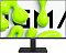 Фото-1 Монитор Digma Progress 24P403F 23,8, фронтальный вид; чёрный корпус с тонкими рамками, прямоугольная стойка и плоское основание с продольным пазом, на экране зелёная графика; фото показывает основной внешний вид модели.