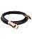 Фото-7 Видеокабель Telecom TCG300 HDMI male to HDMI male 1 м, общий вид кабеля в кольце: чёрная тканевая оплётка, два металлических HDMI-штекера и стяжка на кабеле. Фото показывает длину, гибкость и общий форм-фактор изделия.