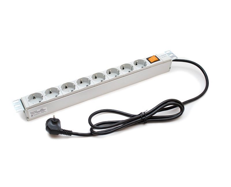 Фото Блок розеток ШТИЛЬ PDU-8xSсhuko-Schuko, 1U, PDU-8XSСHUKO-SCHUKO