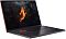 Фото-2 Ноутбук Acer Nitro Lite NL16-71G-539D 16 дюймов, вид спереди слева под углом; показаны левая грань корпуса, экран, тёмная клавиатура и красная крышка дисплея по торцу, ракурс помогает оценить форму корпуса и цветовое сочетание.