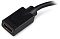 Фото-3 Переходник Buro DisplayPort male to HDMI female BU-HDMI-F-DP-M, крупный план гнезда HDMI; виден прямоугольный корпус чёрного цвета с рельефной надписью HDMI и металлическим обрамлением разъёма; изображение важно для страницы, потому что показывает форму и размер HDMI-входа адаптера.