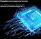 Фото-5 Сетевая карта TP-Link Archer TX55E, иллюстрация микросхемы на чёрно‑синем фоне с текстом про чипсет Intel; изображение выполнено в виде схемы с дорожками. Уточняет, что в адаптере используется обозначенный на изображении чипсет.