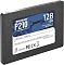 Фото-3 SSD Patriot P210 2.5 128GB, вид спереди слева под углом. На фото показаны лицевая наклейка, чёрный корпус с шероховатой фактурой и противоположная боковая грань. Изображение дополняет страницу товара, показывая второй диагональный ракурс корпуса.