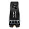 Фото-4 SSD ADATA LEGEND 970 2TB M.2 2280, фронтальный ракурс со стороны крепёжного отверстия; показаны торец радиатора с прямоугольными вентиляционными каналами, верхние вырезы под вентилятор и нижний край платы; изображение важно для понимания конструкции охлаждаемого SSD.