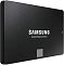 Фото-3 SSD Samsung 870 EVO 4TB, вид спереди под углом слева: чёрный 2.5-дюймовый корпус с логотипом Samsung, фактурной лицевой поверхностью и серым квадратным элементом; фото показывает второй ракурс лицевой стороны накопителя.