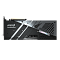 Фото-9 Видеокарта Gigabyte AORUS Radeon RX 9070 XT Elite, крупный план интерфейсной панели. Видна металлическая планка с вентиляционными прорезями и четырьмя видеовыходами: два DisplayPort и два HDMI. Для страницы товара это важно для проверки доступных разъёмов подключения мониторов.