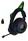 Фото-5 Наушники Razer Kraken Kitty V3 Pro USB, чёрные — комплект с USB-C адаптером; рядом с гарнитурой показан отдельный адаптер, видны подсвеченные ушки и круговая подсветка чашки. На странице товара это важно для показа дополнительного аксессуара в комплекте.