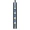 Фото-2 Док-станция Exegate DUB-31C MAX EX293985RUS, крупный план боковой стороны: три порта USB 3.0 (синие) вертикально; тёмно‑серый корпус, важно для страницы как количество и тип USB‑портов.