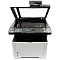 Фото-5 МФУ Kyocera ECOSYS M2135dn, вид спереди с открытой крышкой сканера; видна стеклянная площадка и рамка автоподатчика, панель управления с цифровой клавиатурой; на белом фоне для карточки товара, чтобы показать доступ к планшетному сканеру.