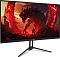 Фото-2 Монитор Acer KG273UW2bmiippx, фронтальный ракурс под углом: тонкие рамки, чёрная подставка с V-образными ножками, на экране игровая иллюстрация — дополнительный ракурс для оценки внешнего вида.
