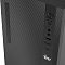 Фото-6 Настольный компьютер iRU 310SC Midi Tower 2140119, вид спереди сверху. Видна плоская верхняя панель, фасад с карбоновой текстурой, вертикальная ручка и блок портов справа. Фото помогает понять высоту и оформление корпуса на странице товара.