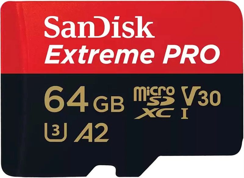 Фото Карта памяти SanDisk Extreme Pro microSDXC UHS-I Class 3 C10 64GB, SDSQXCU-064G-GN6MA