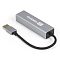 Фото-2 USB-хаб ExeGate DUB-4 EX293981RUS, вид сверху и сзади под углом: серебристый прямоугольный корпус с логотипом ExeGate, короткий чёрный кабель выходит из торца, USB-штекер расположен отдельно слева; изображение показывает материал корпуса и схему подключения для страницы о USB-хабе.