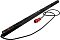 Фото-1 Распределитель питания Powercom PDU 32A Type 5 (0U): общий вид под углом, длинный чёрный корпус с рядом IEC-розеток и индикаторами, блок с портами управления и дисплеем; подключён силовой кабель с красной промышленной вилкой &mdash; важно для понимания типа ввода питания и размещения в серверной стойке.