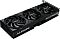Фото-9 Видеокарта Palit GeForce RTX 5070 Infinity 3, вид сверху-спереди под углом; показаны три вентилятора, боковые надписи Infinity и GeForce RTX, виден разъём питания и торцевая часть корпуса, цвет чёрный; изображение помогает оценить компоновку верхней и боковой граней.