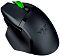 Фото-2 Беспроводная мышь Razer Basilisk V3 X HyperSpeed, ракурс сверху-слева; видны зелёное колесо прокрутки, кнопка за колесом, расширенная опора под большой палец и текстурированная боковина, фото на белом фоне для страницы товара, чтобы показать эргономику корпуса и боковые элементы.