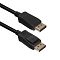Фото-2 Видеокабель ACD DisplayPort M–DisplayPort M 10 м, крупный план двух штекеров DisplayPort; чёрные корпуса, один штекер с кнопкой фиксации, металлические контактные части и литая разгрузка кабеля, фото для страницы товара с акцентом на тип коннектора