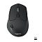 Фото-3 Мышь Logitech M720 Triathlon, беспроводная, чёрный цвет, вид сверху; на фото видны асимметричная верхняя панель, колесо прокрутки, центральная кнопка, две боковые кнопки слева и USB-ресивер рядом с мышью; изображение показывает верхнюю компоновку и комплект поставки для страницы товара.