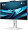 Фото-6 Моноблок MSI PRO AP242P 14M 668XRU, фронтальный вид под углом справа в белом цвете; на фото показаны экран с тонкой рамкой, верхняя веб-камера и плоское основание, что помогает оценить дизайн лицевой части.
