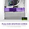 Фото-4 Корпус NZXT H3 Flow 2025 (CC-H31FW-01), инфографика совместимости видеокарты: крупный план внутреннего отсека с полосой‑указателем максимальной длины GPU; на фоне видна белая сетка кожуха и элементы сборки; изображение помогает понять ограничения по видеокарте.