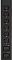 Фото-7 Распределитель питания Powercom PDU-32AV24-18C3-6C9-3P: крупный план секции выходов, сверху зелёный индикатор, ниже шесть IEC-розеток с красными фиксаторами и две розетки увеличенного формата внизу; чёрный металлический корпус — важно для понимания типов выходных разъёмов и фиксации вилок при подключении оборудования в стойке.