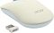 Фото-23 Комплект Acer OCC205 (ZL.ACCEE.00C), мышь и USB-приёмник — вид под углом: светлая мышь с логотипом Acer и светло-голубым основанием рядом с компактным USB-ресивером; показывает способ подключения беспроводного набора к компьютеру.