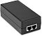 Фото-7 PoE‑инжектор DIGMA DNP65W52GTXP, вид сбоку на белом фоне; чёрный корпус со сглаженными углами, на торце два порта RJ45; важно для понимания формы корпуса и расположения сетевых портов.