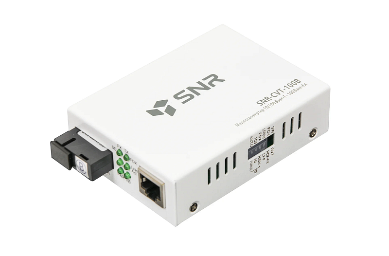 Фото Медиаконвертер SNR 100Base-TX-100Base-FX RJ-45-SC, SNR-CVT-100B