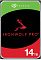 Фото-1 Жёсткий диск Seagate IronWolf Pro ST14000NT001: фронтальный вид на крышку с логотипом IronWolf Pro и отметкой 14TB, зелёная верхняя зона и красная нижняя. На белом фоне &mdash; для идентификации серии Pro и объёма.