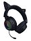Фото-2 Наушники Razer Kraken Kitty V3 Pro USB, чёрные — вид под углом на обе чашки; видны колесо регулировки и кнопки на чашке, мягкое оголовье и круговые световые зоны с логотипом Razer. На странице товара изображение помогает рассмотреть органы управления и конструкцию чашек.