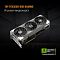 Фото-12 Видеокарта ASUS GeForce RTX 5060 TUF Gaming, демонстрационное изображение под углом; показан трёхвентиляторный корпус с подписью модели TUF-RTX5060-08G-GAMING, цвет графитовый и чёрный; изображение важно для темы страницы, потому что визуально связывает модель с серией товара.