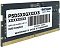 Фото-2 Модуль памяти Patriot Signature Line PSD532G48002S, 32GB SO-DIMM DDR5 4800MHz - вид под углом со стороны наклейки. Видны белая этикетка, тёмная плата, верхний узел питания и открытый чип справа. Ракурс показывает профиль модуля и расположение компонентов на странице товара.