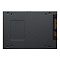Фото-3 SSD Kingston A400 SA400S37/480G 480GB, вид с обратной стороны. На фото задняя панель без наклейки, сервисное углубление, крепёжные отверстия и пара SATA-разъёмов справа. Изображение помогает проверить интерфейс и посадочные точки.