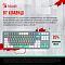 Фото-26 Клавиатура A4Tech S87 USB Energy Ash, инфографика TKL‑формата; на фото клавиатура без цифрового блока с подписью о 25% экономии места и компактной компоновке, серый и бирюзовый цвет; изображение помогает понять формат корпуса и назначение модели на странице товара.