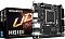 Фото-3 Материнская плата Gigabyte H610I: плата рядом с коробкой UD H610I, вид под углом; показана упаковка и сама плата с кожухом чипсета. На белом фоне; важно для идентификации модели и комплекта поставки.