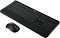 Фото-1 Комплект клавиатуры и мыши Logitech MK540, диагональный ракурс: полноразмерная клавиатура с цифровым блоком и широкой подставкой под ладони, рядом мышь; чёрный пластик на белом фоне для демонстрации формы и компоновки набора.