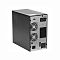 Фото-2 ИБП Powerman Online 2000i IEC320, вид сзади слева; две вентиляторные решётки, восемь выходов IEC, вход IEC, порт RS232 и верхние сервисные разъёмы на серебристой панели; изображение важно для оценки количества выходов и интерфейсов.