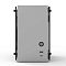 Фото-2 Корпус Zalman M2 Mini Silver, вид спереди: круглая кнопка питания, ниже разъёмы USB‑A (синий) и USB‑C, серебристая передняя панель; на белом фоне для карточки товара, чтобы показать фронтальные порты и элементы управления.