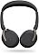Фото-1 Наушники Jabra Evolve2 65 Flex, чёрная накладная гарнитура, вид спереди; видны тонкое оголовье, круглые чашки и шарнирные серые крепления; изображение показывает общий внешний вид гарнитуры для страницы товара.