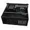 Фото-2 Корпус ExeGate 4U4020S Rack, вид сверху со снятой крышкой, внутри корзины с перфорацией, кабели и разводка проводов, зона задней панели со слотами расширения, чёрный, для понимания внутренней компоновки шасси 4U.