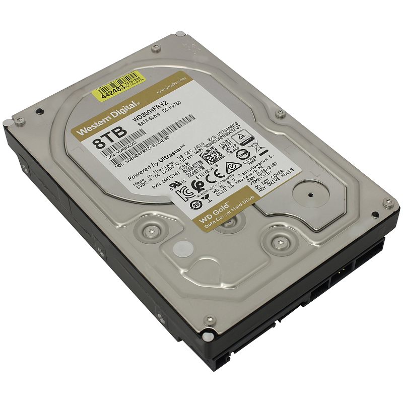 Фото Диск HDD WD Gold SATA 3.5" 8 ТБ, WD8004FRYZ