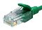 Фото-1 Патч-корд Suprlan UTP Cat 5e, 3 м, макро разъёма; на фото прозрачный RJ-45 на зелёном кабеле, видны защёлка, контакты и цветные жилы под прозрачным корпусом; изображение показывает цвет и конструкцию коннектора для страницы товара.