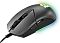Фото-2 Проводная мышь MSI Clutch GM11, ракурс сверху слева; чёрный корпус с матовой поверхностью, двумя боковыми кнопками и RGB-подсветкой по нижнему контуру; изображение на светлом фоне, важно для страницы товара как показывает боковые кнопки и линию подсветки.