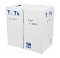 Фото-2 Кабель Lanmaster FTP Cat 5e TWT-5EFTP2-GY, серый, коробка для кабеля в ракурсе спереди; видны надпись FTP CABLE, логотип TWT и пиктограмма категории 5e. Изображение для карточки товара показывает упаковку и тип кабеля.