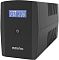 Фото-4 ИБП Импульс Юниор Smart 1500VA tower JS15211, вид спереди и сбоку с активным дисплеем. На фото читается подсвеченный экран, кнопка питания и боковые вентиляционные прорези. Это полезно для страницы товара, потому что показывает индикацию на дисплее и внешний вид корпуса.